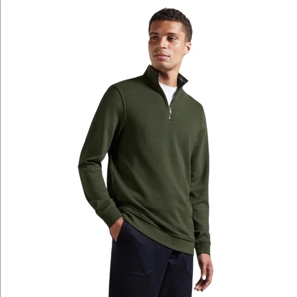 Ted Baker Green Rebal Ls Funnel Neck 
